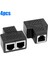 4pcs RJ45 Ethernet Splitter Konektörü Eşzamanlı Internet Erişimi Için 1 Ila 2 Splitter Adaptörü (Yurt Dışından) 2