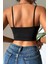 Aksesuarlı Şık Crop Büstiyer T-Shirt 3