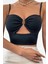 Aksesuarlı Şık Crop Büstiyer T-Shirt 4