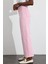 Pembe Yüksek Bel Kesik Paça Wide Leg Jean 5