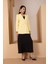 Sarı Oversize Dokuma Blazer Ceket 5