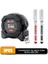 Set 2-Kendinden Kilitleme Yüksek Hassasiyetli Floresan Çelik Mezura Alınabilir Kalınlaşmış Aşınmaya Dayanıklı Ölçüm Bandı Araçları 5m 7.5m 10M (Yurt Dışından) 5