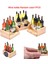 Takım Minyatür Şişeler Kadeh Mıknatıslı Ahşap Kutu 1/12 Dollhouse (Yurt Dışından) 1