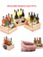 Takım Minyatür Şişeler Kadeh Mıknatıslı Ahşap Kutu 1/12 Dollhouse (Yurt Dışından) 2