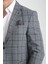 Pakito Erkek Kömür Siyah Ekose Slim Fit Mono Yaka Spor Blazer Ceket 2