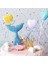 Pullu Denizkızı Kuyruğu Kek Topper Okyanus Denizkızı Tema Doğum Günü Dıy Kek Üst Bayraklar Dekorasyon Cupcake Topper Parti Malzemeleri (Yurt Dışından) 3