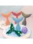 Pullu Denizkızı Kuyruğu Kek Topper Okyanus Denizkızı Tema Doğum Günü Dıy Kek Üst Bayraklar Dekorasyon Cupcake Topper Parti Malzemeleri (Yurt Dışından) 5