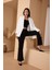 Beyaz Oversize Dokuma Blazer Ceket 2