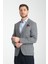 Girado Erkek Gri Ekose Slim Fit Mono Yaka Spor Blazer Ceket 3