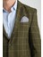 Girado Erkek Haki Ekose Slim Fit Mono Yaka Spor Blazer Ceket 2
