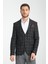 Girado Erkek Siyah Ekose Slim Fit Mono Yaka Spor Blazer Ceket 1