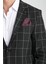 Girado Erkek Siyah Ekose Slim Fit Mono Yaka Spor Blazer Ceket 2