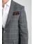 Girado Erkek Koyu Gri Ekose Slim Fit Mono Yaka Spor Blazer Ceket 2
