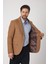 Classo Erkek Camel Slim Fit Sivri Yaka Kendinden Desenli Blazer Ceket 1