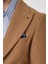Classo Erkek Camel Slim Fit Sivri Yaka Kendinden Desenli Blazer Ceket 4