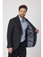 Classo Erkek Koyu Lacivert Slim Fit Sivri Yaka Kendinden Desenli Blazer Ceket 1