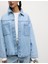 Saf Pamuklu Relaxed Fit Denim Gömlek Ceket 3
