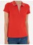 Kadın Nar Çiçeği Slim Fit Triko Tişört 50288292-VR239 6