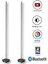 Rgb LED Lambader 150 cm Bluetooth Kontrollü Çiftli Set 1