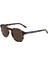 L 916S 214 50 Unisex Yuvarlak Kahverengi Kemik Güneş Gözlüğü 1