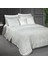 Shakira King Size (Battal Boy) %100 Pamuk Saten "300 Tc" Nevresim Takımı Beyaz 3