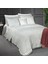 Shakira King Size (Battal Boy) %100 Pamuk Saten "300 Tc" Nevresim Takımı Beyaz 5