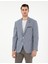 Erkek Koyu Mavi Ex. Slim Fit Keten Karışımlı Ceket 50304101-VR032 1