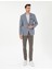 Erkek Koyu Mavi Ex. Slim Fit Keten Karışımlı Ceket 50304101-VR032 4