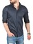 Slim Fit Pamuklu Kot Gömlek Kolay Ütülenebilir Çıt Çıtlı Likralı Spor Gömlek 2502504 1