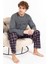 Erkek Penye Pamuk Regular Kalıp Sıfır Yaka Pijama Takımı A803123 1