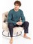 Erkek Penye Pamuk Regular Kalıp Sıfır Yaka Kaliteli Pijama Takımı A803123 2