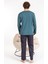 Erkek Penye Pamuk Regular Kalıp Sıfır Yaka Kaliteli Pijama Takımı A803123 5