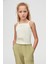 10-16 Yaş Rası Kız Çocuk Vıntage Ekru Crop - Ekru 1