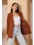 Acı Kahve Oversize Dokuma Blazer Ceket 2