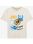 B Regular Fit Graphic Tee T-Shirt Büyük Erkek Çocuk Off White Tshirt SK2510113-102 1