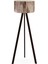 Art Tripod Ahşap Ayaklı Lambader Köşe Lambası Ağaç Kabuğu 1
