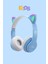 Kedi Kulaklık Bluetooth Kablosuz Rgb Işıklı Çocuk Oyun Kulaklığı Radyolu W 1