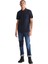 Printed Neck Short Sleeve Polo Dark Sapphıre Erkek T-Shirt 3