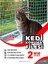 Kedi Balkon Güvenlik Filesi 1,5x3 mt 2mm Ip Kalınlığı 4x4 Göz Aralığı (Beyaz Veya Siyah) 1