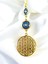 Nazar Boncuklu Gold Metal Lotus Çiçeği Araba Dikiz Ayna Süsü/elips Mineli Yeni Araba Hediyesi 3