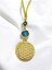 Nazar Boncuklu Gold Metal Lotus Çiçeği Araba Dikiz Ayna Süsü/elips Mineli Yeni Araba Hediyesi 4