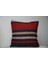 40 x 40 El Yapımı Vintage Kırmızı Siyah Kilim Yastık Kılıfı, Bohem Dekoratif Yastık, Harika Ev Dekoru 2