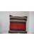 40 x 40 El Yapımı Vintage Kırmızı Siyah Kilim Yastık Kılıfı, Bohem Dekoratif Yastık, Harika Ev Dekoru 3
