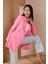 Pembe Regular Dokuma Astarlı Taş Detaylı Blazer Ceket 1