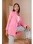 Pembe Regular Dokuma Astarlı Taş Detaylı Blazer Ceket 3