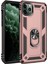 Apple iPhone 11 Pro Max Kılıf Sofya Yüzüklü Silikon Kapak - Rose Gnzrz 1