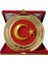 Ayyıldız Türk Bayraklı Filografi Işlemeli Metal Tabak Plaket Kadife Kutulu 1