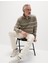 Saf Pamuklu Çizgili Yarım Fermuarlı Sweatshirt 3