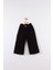 Siyah Wide Leg Kız Çocuk Oversize Kesim Kot Pantolon 1