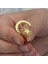 925 Ayar Gümüş Gold Ay Yıldız Kadın Yüzük 2